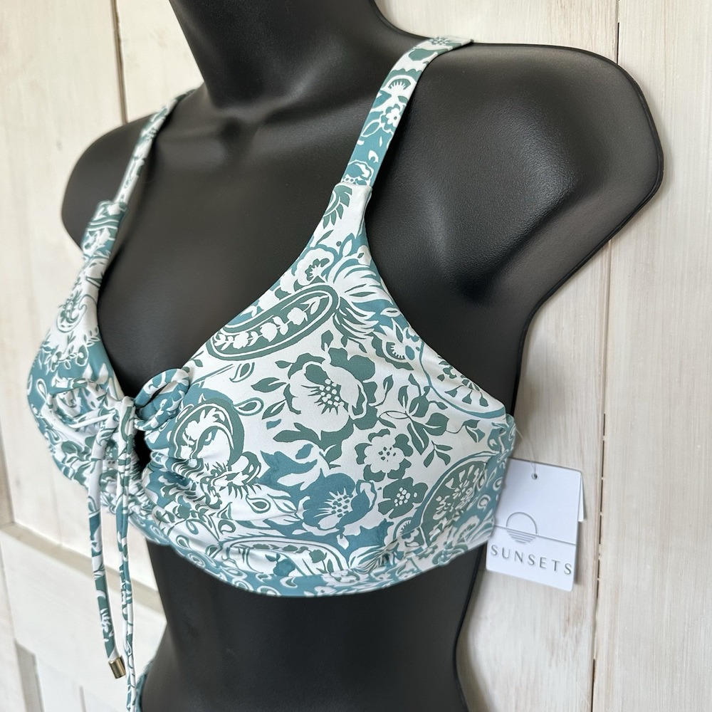 NEW Sunsets Daydream  2 Piece Bra Sized Bikini Top E-G Cup & Hipster Bottom Sz S - Picture 4 of 16
